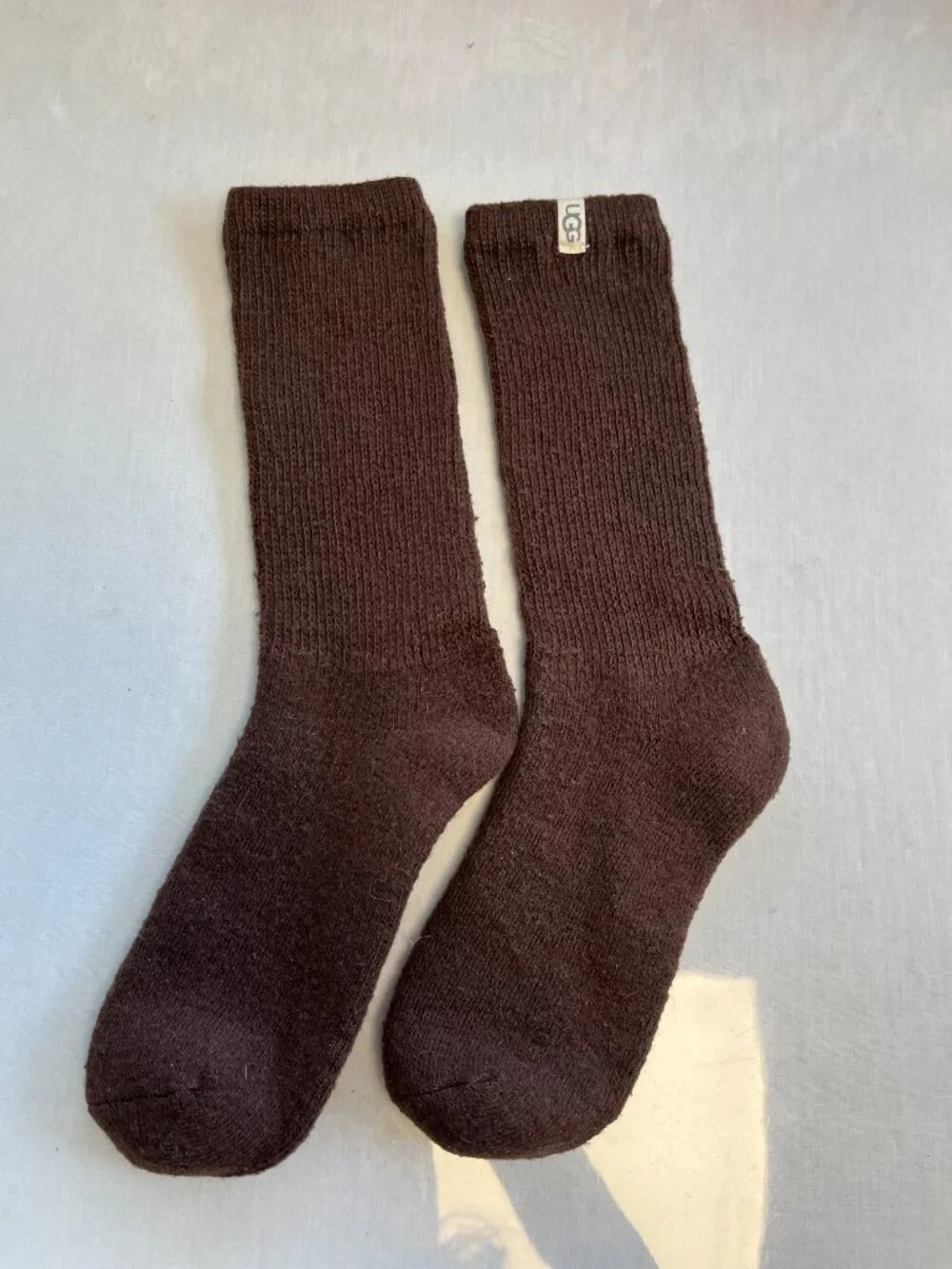 UGG Shealy Cozy Crew Socks Cola Brown One Size